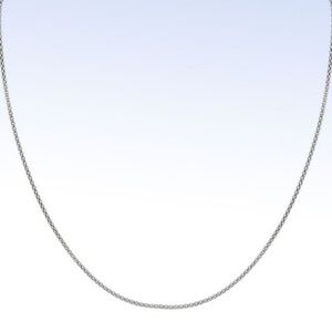 1.65mm Italian STERLING SILVER Popcorn Link Chain Necklace 20"
